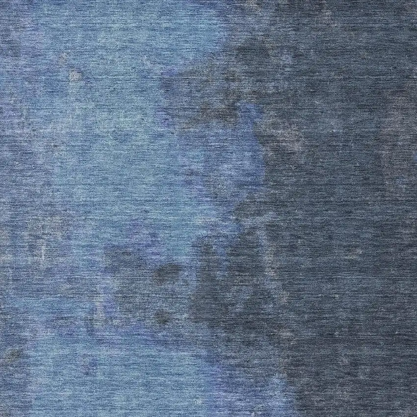 Navy Blue And Gray Abstract Washable Indoor Outdoor Area Rug Photo 3