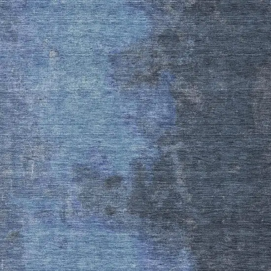 Navy Blue And Gray Abstract Washable Indoor Outdoor Area Rug Photo 3