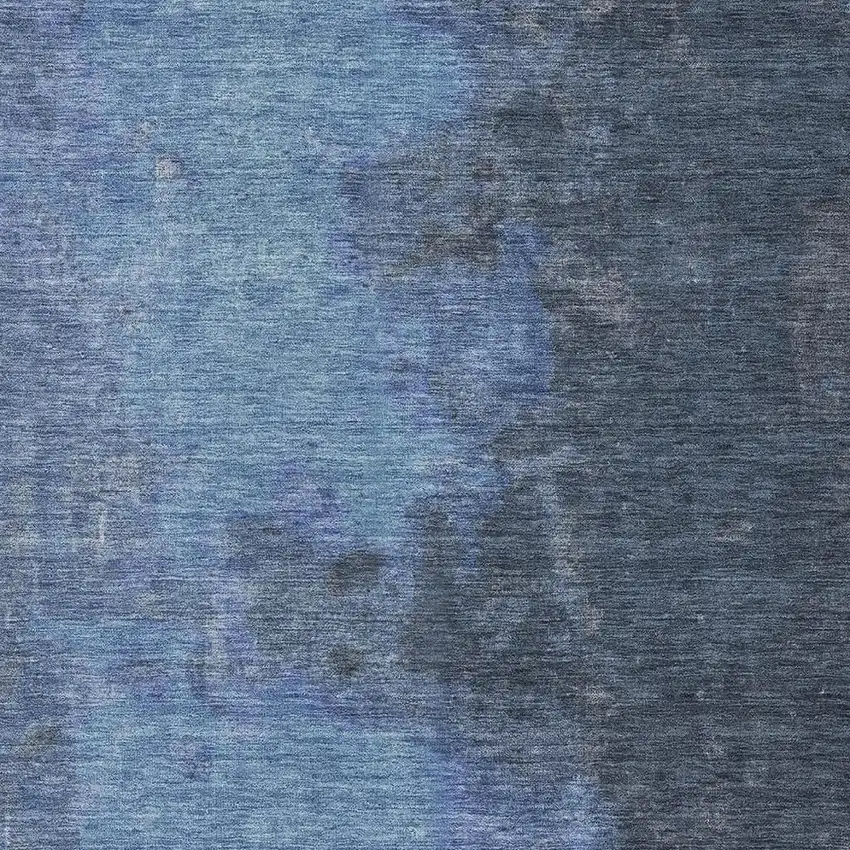 Navy Blue And Gray Abstract Washable Indoor Outdoor Area Rug Photo 3