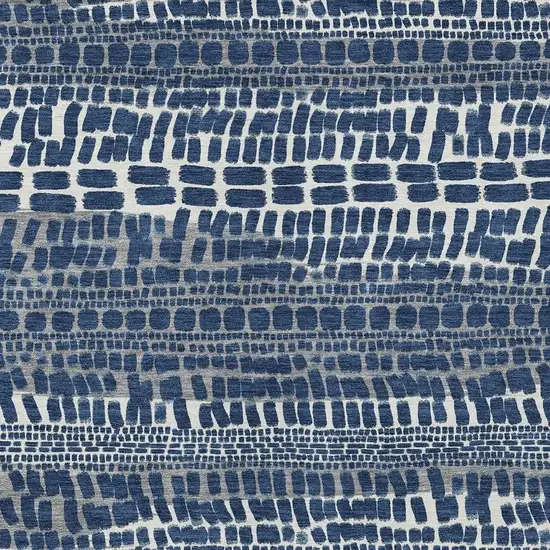 Navy Blue And Gray Abstract Washable Indoor Outdoor Area Rug Photo 2