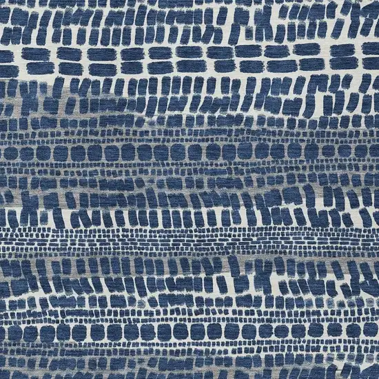Navy Blue And Gray Abstract Washable Indoor Outdoor Area Rug Photo 2