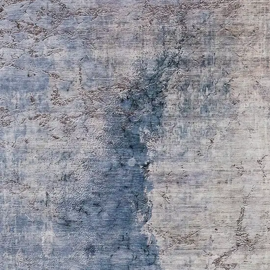 Navy Blue And Gray Abstract Washable Indoor Outdoor Area Rug Photo 6