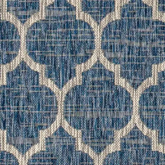 Navy Blue And Gray Geometric Indoor Outdoor Area Rug Photo 2