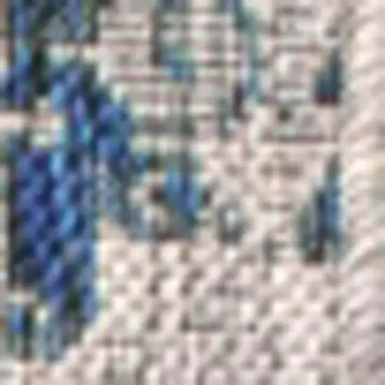 Navy Blue And Gray Medallion Indoor Outdoor Area Rug Photo 3