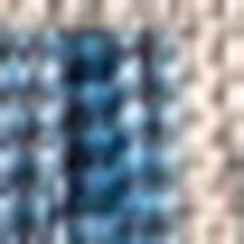 Navy Blue And Gray Medallion Indoor Outdoor Area Rug Photo 2