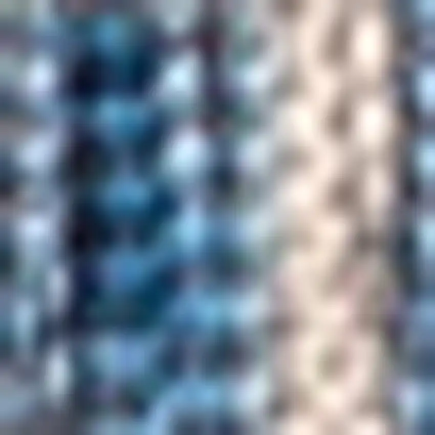 Navy Blue And Gray Medallion Indoor Outdoor Area Rug Photo 2