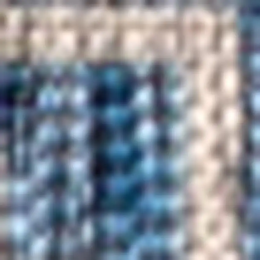 Navy Blue And Gray Medallion Indoor Outdoor Area Rug Photo 2