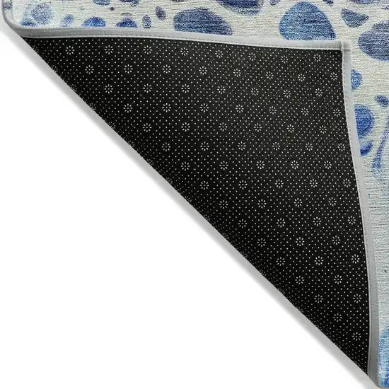 Navy Blue And Gray Nautical Washable Indoor Outdoor Area Rug Photo 4