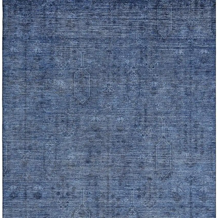 Navy Blue And Gray Southwestern Washable Area Rug With UV Protection Photo 3