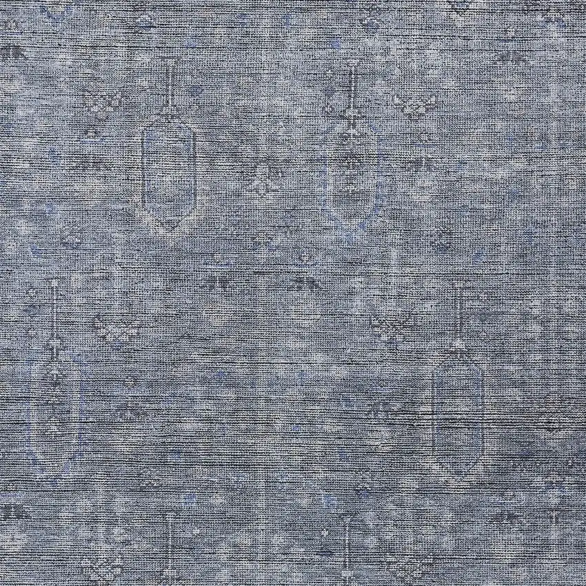 Navy Blue And Gray Southwestern Washable Indoor Outdoor Area Rug Photo 5