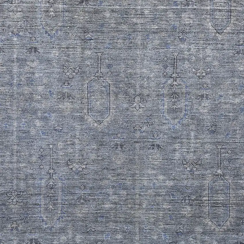 Navy Blue And Gray Southwestern Washable Indoor Outdoor Area Rug Photo 6