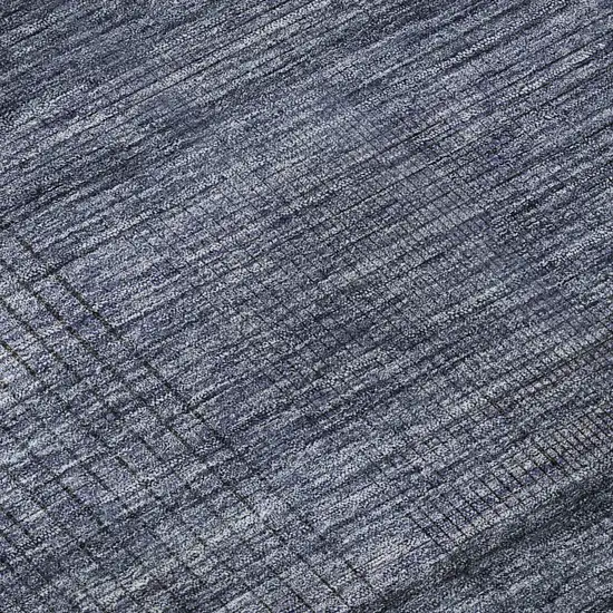 Navy Blue And Gray Striped Washable Area Rug With UV Protection Photo 9