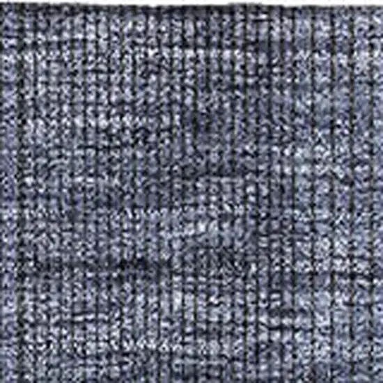 Navy Blue And Gray Striped Washable Area Rug With UV Protection Photo 3