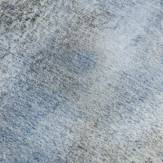 Navy Blue And Ivory Abstract Washable Area Rug With UV Protection Photo 4