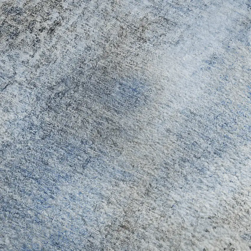 Navy Blue And Ivory Abstract Washable Area Rug With UV Protection Photo 7