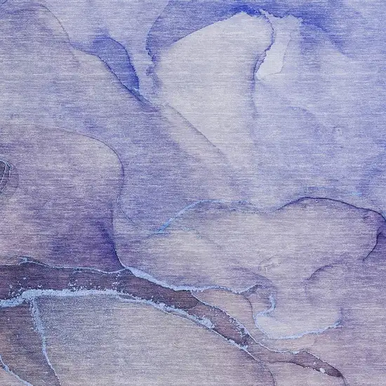 Navy Blue And Ivory Abstract Washable Area Rug With UV Protection Photo 3