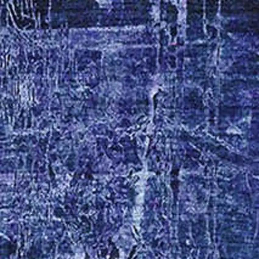 Navy Blue And Ivory Abstract Washable Area Rug With UV Protection Photo 3