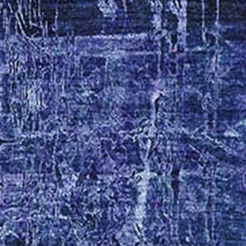 Navy Blue And Ivory Abstract Washable Area Rug With UV Protection Photo 3