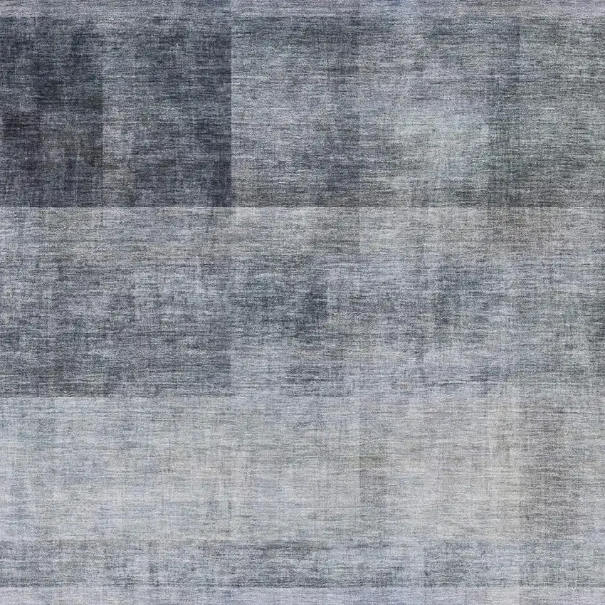 Navy Blue And Ivory Abstract Washable Area Rug With UV Protection Photo 3