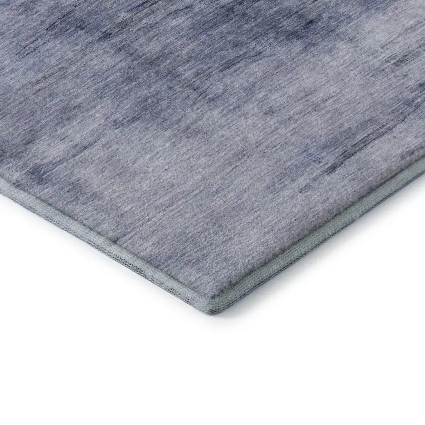 Navy Blue And Ivory Abstract Washable Area Rug With UV Protection Photo 8