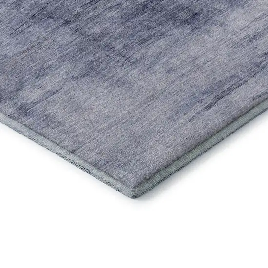 Navy Blue And Ivory Abstract Washable Area Rug With UV Protection Photo 8