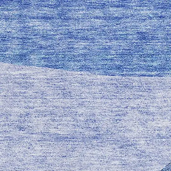 Navy Blue And Ivory Abstract Washable Area Rug With UV Protection Photo 2