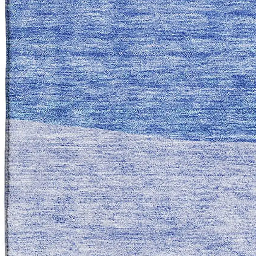 Navy Blue And Ivory Abstract Washable Area Rug With UV Protection Photo 2