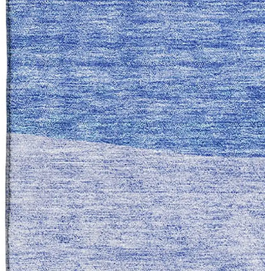 Navy Blue And Ivory Abstract Washable Area Rug With UV Protection Photo 2