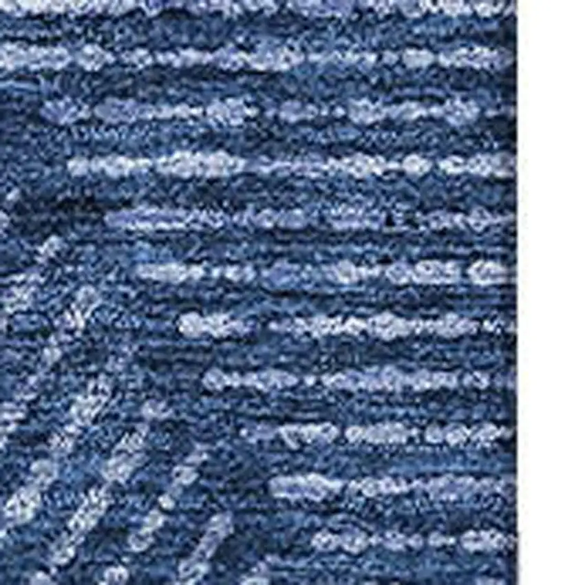 Navy Blue And Ivory Geometric Washable Area Rug With UV Protection Photo 3