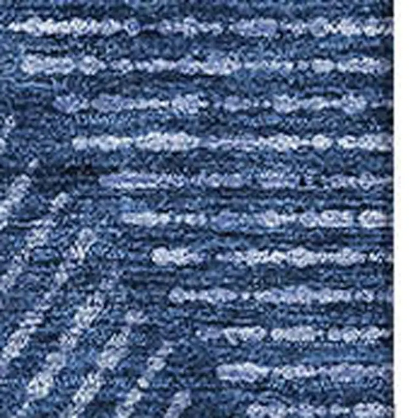 Navy Blue And Ivory Geometric Washable Area Rug With UV Protection Photo 3