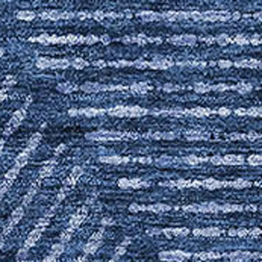 Navy Blue And Ivory Geometric Washable Area Rug With UV Protection Photo 3