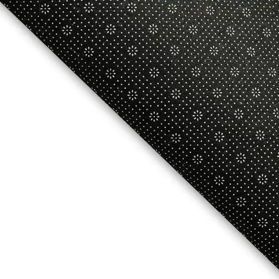 Navy Blue And Ivory Geometric Washable Area Rug With UV Protection Photo 3