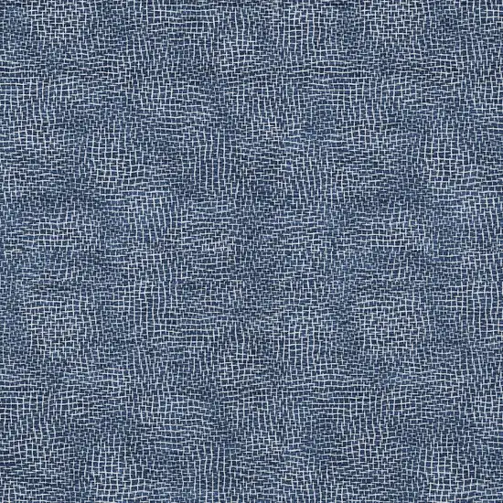 Navy Blue And Ivory Geometric Washable Indoor Outdoor Area Rug Photo 5