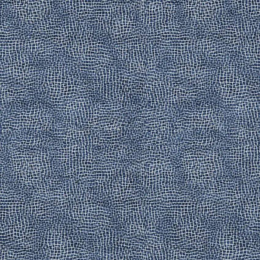 Navy Blue And Ivory Geometric Washable Indoor Outdoor Area Rug Photo 5