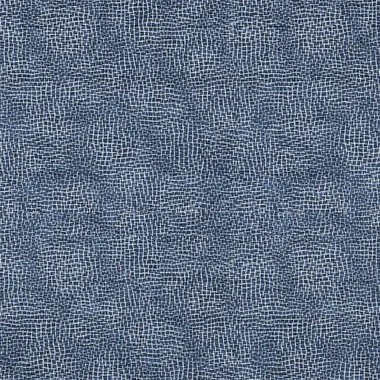 Navy Blue And Ivory Geometric Washable Indoor Outdoor Area Rug Photo 5