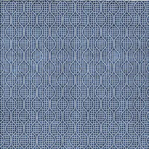 Photo of Navy Blue And Ivory Geometric Washable Indoor Outdoor Area Rug