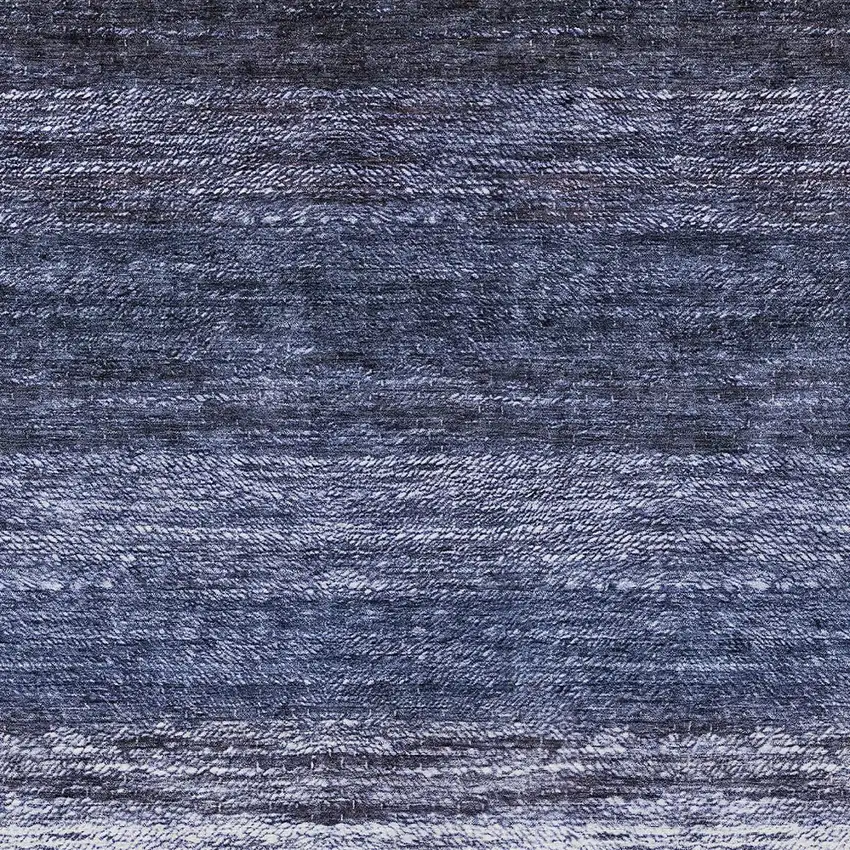 Navy Blue And Ivory Ombre Washable Indoor Outdoor Area Rug Photo 6