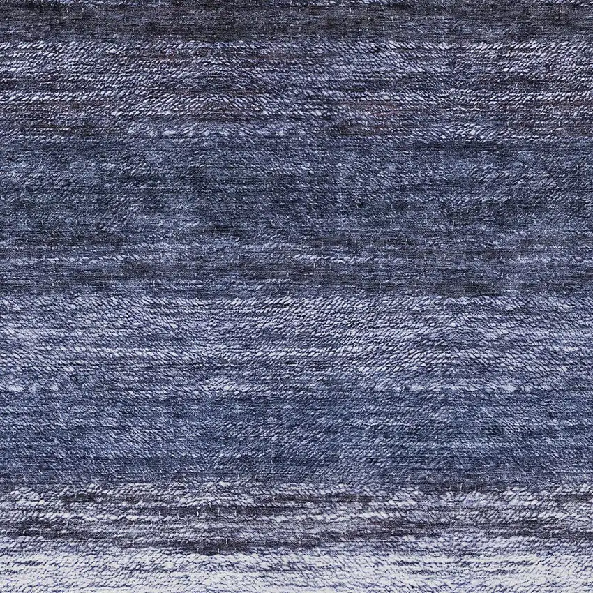 Navy Blue And Ivory Ombre Washable Indoor Outdoor Area Rug Photo 6