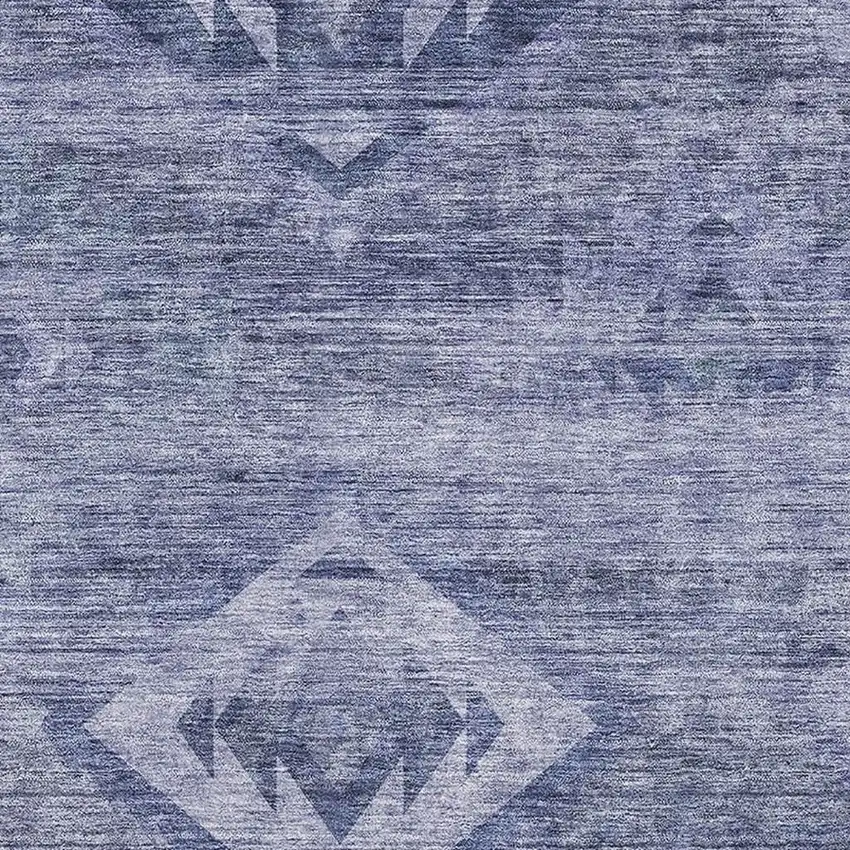 Navy Blue And Ivory Southwestern Washable Area Rug With UV Protection Photo 3