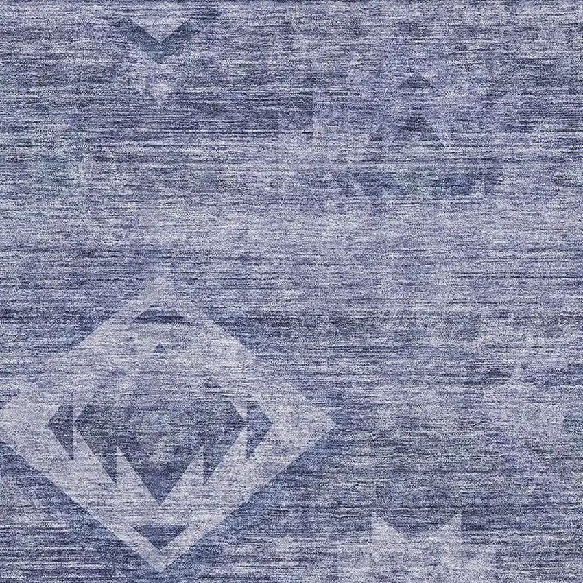 Navy Blue And Ivory Southwestern Washable Area Rug With UV Protection Photo 3