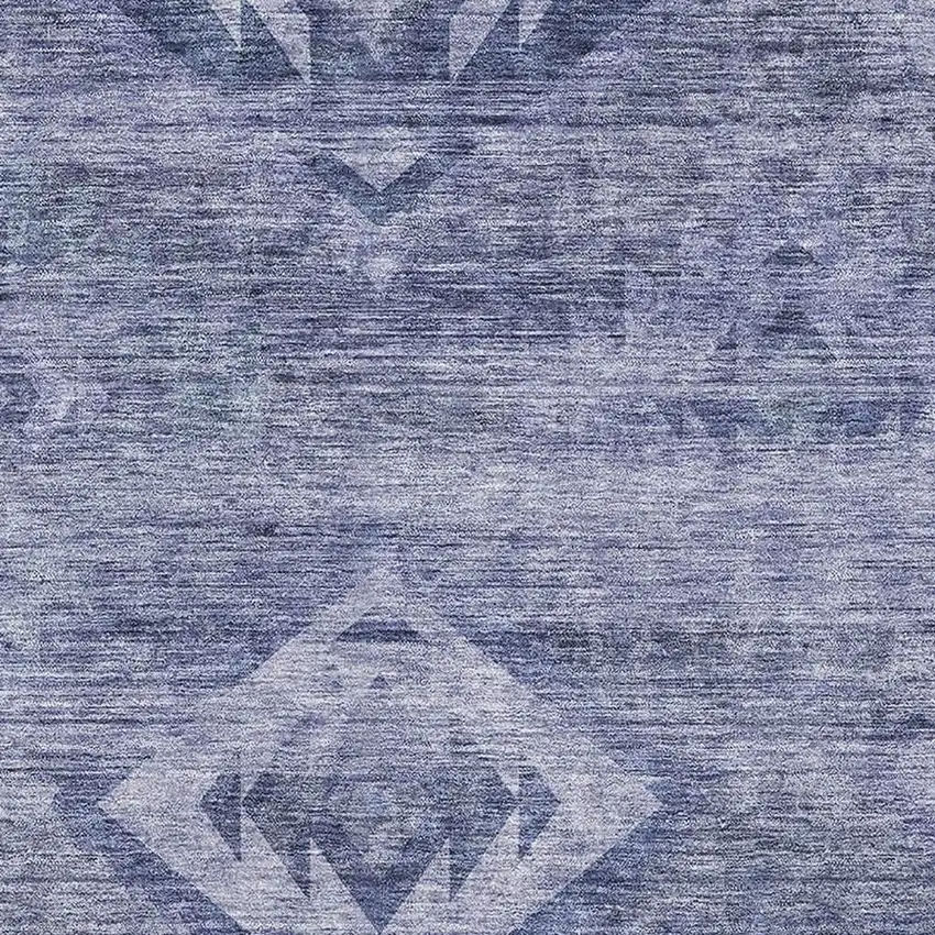 Navy Blue And Ivory Southwestern Washable Area Rug With UV Protection Photo 3