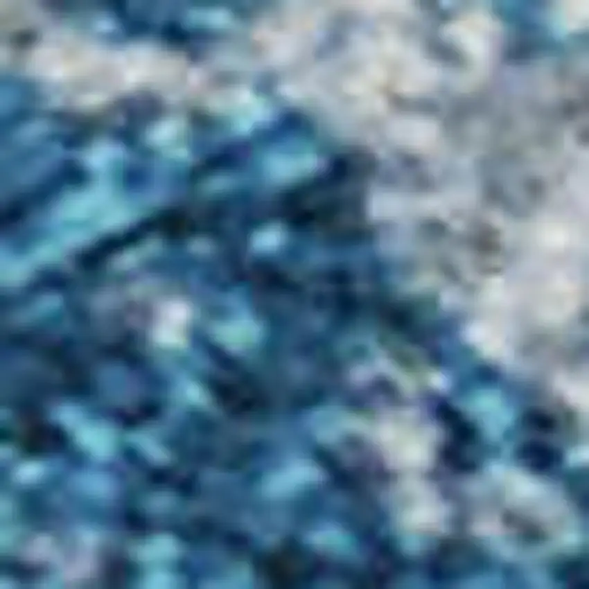 Navy Blue And Ivory Striped Washable Area Rug With UV Protection Photo 3