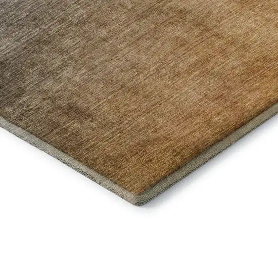 Navy Blue And Orange Ombre Washable Area Rug With UV Protection Photo 9