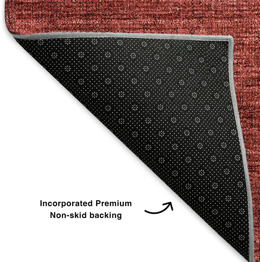 Navy Blue And Red Ombre Washable Area Rug With UV Protection Photo 6