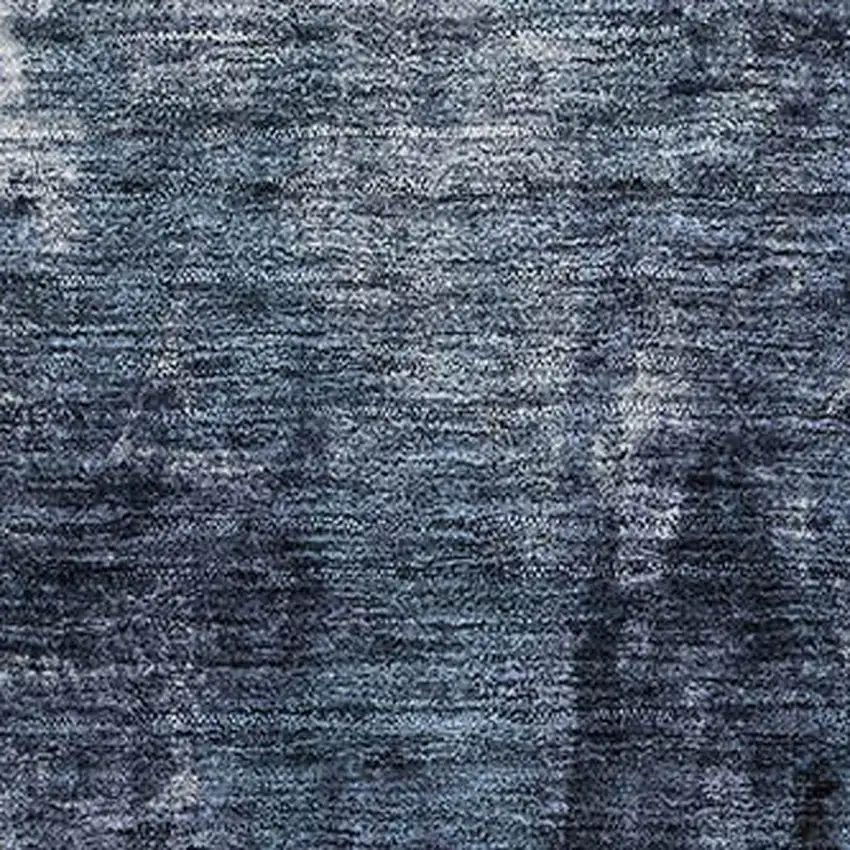 Navy Blue And Silver Abstract Washable Area Rug With UV Protection Photo 3