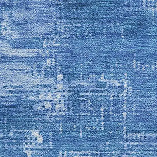 Navy Blue And Sky Blue Abstract Washable Area Rug With UV Protection Photo 2
