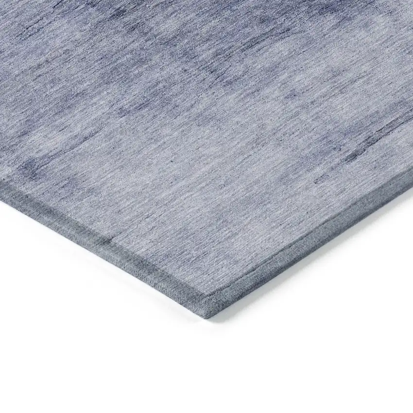 Navy Blue And Sky Blue Abstract Washable Indoor Outdoor Area Rug Photo 4