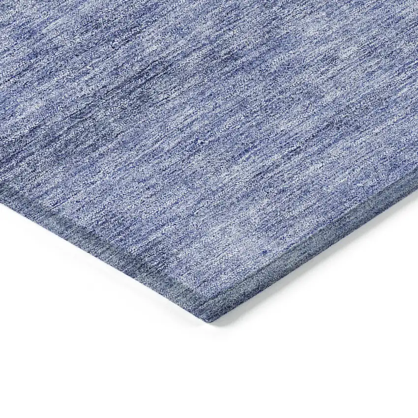 Navy Blue And Sky Blue Abstract Washable Indoor Outdoor Area Rug Photo 5