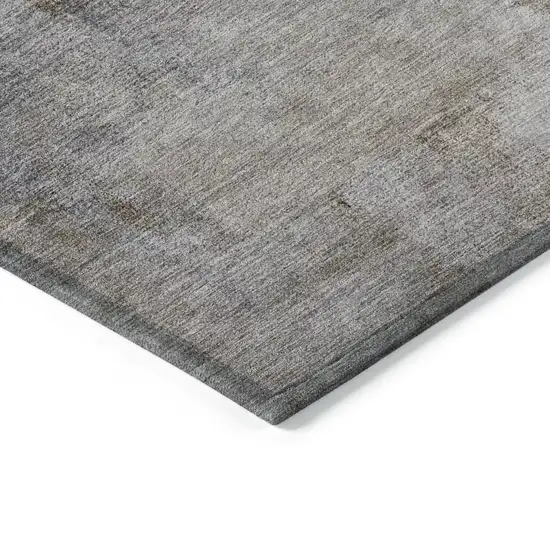 Navy Blue And Sky Blue Abstract Washable Indoor Outdoor Area Rug Photo 5