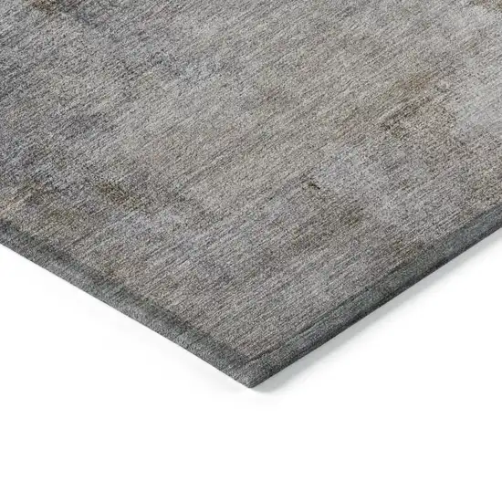 Navy Blue And Sky Blue Abstract Washable Indoor Outdoor Area Rug Photo 5